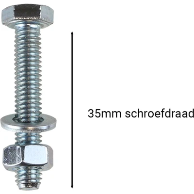 Afbeelding van Tapbouten Verzinkt M6 x 35 mm 200 stuks