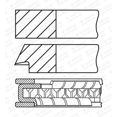 Afbeelding van GOETZE ENGINE 08 430100 00 Zuigerveer 72 SMART: Fortwo II Convertible