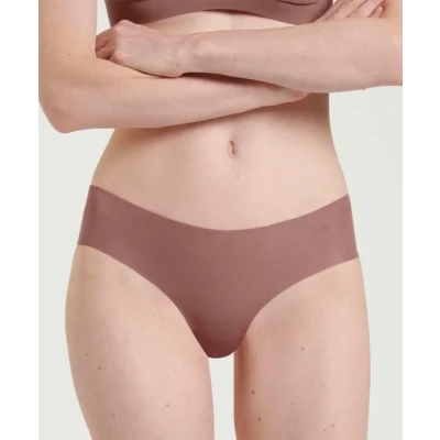 Afbeelding van Sloggi dames ZERO Microfibre naadloze hipster in de kleur Bruin, maat: XS