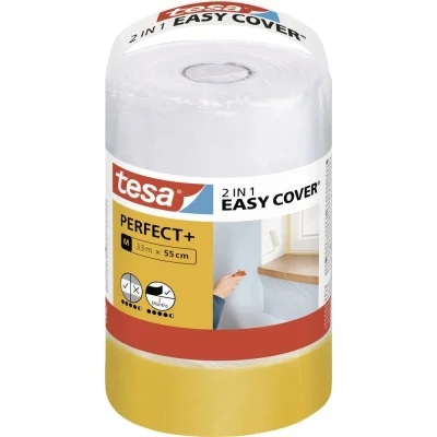 Afbeelding van tesa Easy Cover Perfect+ 56593 00000 00 Afdekfolie Geel, Transparant (l x b) 33 m 550 mm 1 set(s)