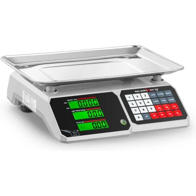 Afbeelding van Steinberg Weegschaal met prijsberekening 30 kg / 1 g 34.1 x 24.1 cm LCD