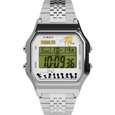 Afbeelding van Timex Peanuts 80 TW2Y20000 Horloge Staal Zilverkleurig Ø 34 mm