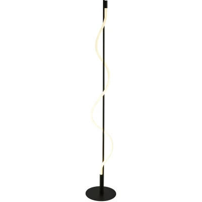 Afbeelding van Searchlight Serpent Vloerlamp Ø 23 X 141 Cm 20W Dimbare LED Incl. Zwart En Opaal