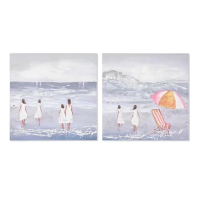 Afbeelding van Schilderij Home ESPRIT Kinderen 80 x 3 cm (2 Stuks)