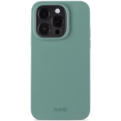 Afbeelding van Holdit Hoesje Geschikt voor iPhone 14 Pro Siliconen Silicone Case groen