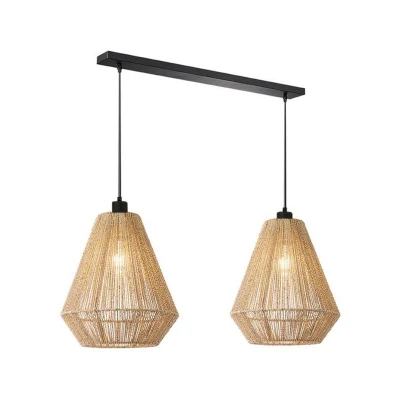 Afbeelding van LABEL51 Hanglamp Ibiza Diamond 2 Lichts 80x33x150 cm Bruin