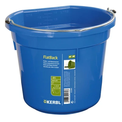 Afbeelding van Kerbl Voeder en Wateremmer Flat Back, Blauw