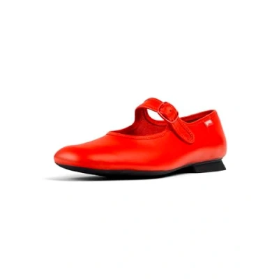 Afbeelding van Camper CASI MYRA Ballerina&#039;s met enkelbandjes, Dames, Maat: 39, Hellrot Leer