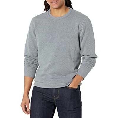 Image de Amazon Essentials Sweat shirt à col rond en polaire (grandes tailles disponibles) Men&#039;s, Gris Clair Chiné, L
