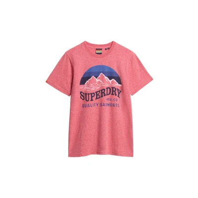 Afbeelding van Superdry Classic Great Tshirt print, Heren, Maat: XL, Monroe red grit