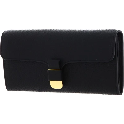 Afbeelding van COCCINELLE Leren Portemonnee Neofirenze Soft Wallet Grained Leather Noir Zwart