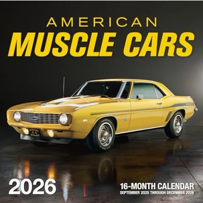 Afbeelding van American Muscle Cars 2026: 16 Month Calendar September 2025 Through December 2026