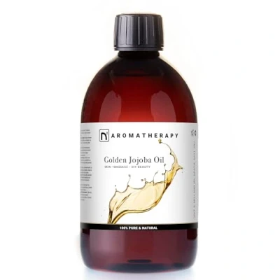 Afbeelding van n2 Aromatherapy Gold Jojoba olie, 500 ml, carier natuurlijke huidverzorging, haar