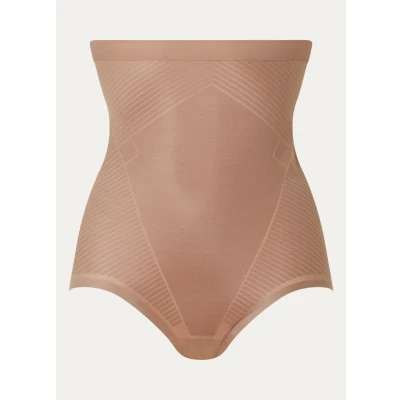 Afbeelding van SPANX dames Invisible Shaping high waisted corrigerende slip in de kleur Lichtbruin, maat: XL