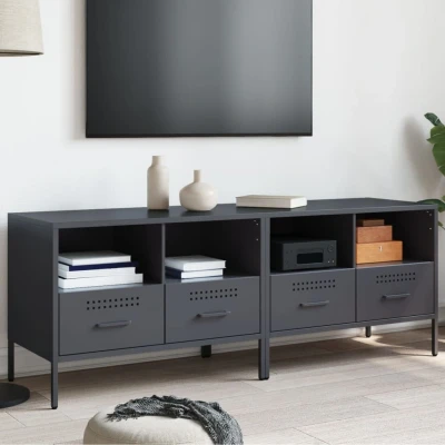 Afbeelding van Nachtkastjes 2 st 68x39x50,5 cm koudgewalst staal antraciet