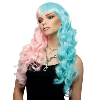 Afbeelding van Manic Panic Pruik Cotton Candy Angel Siren Blauw/Roze