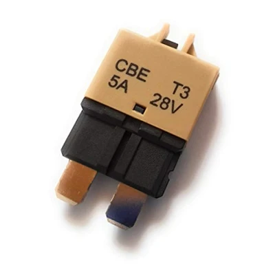 Afbeelding van Hansor Circuit Breaker Standard, type 3, Manual Reset, 5A CBE3 Series Zekeringautomaat standaard vlakzekering 5 A Lichtbruin 1 stuk(s)