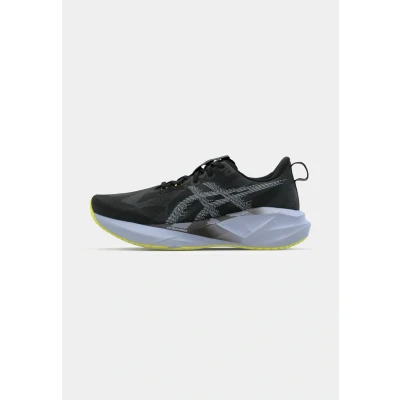 Afbeelding van Asics Novablast 5 Hardloopschoenen voor op de weg, Heren, Maat: 40.5, Black/blue fade Textiel