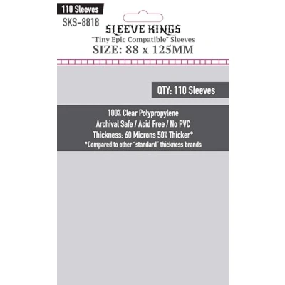 Afbeelding van Sleeve Kings 110 stuks Tiny Epic compatibele hoezen 88 mm x 125