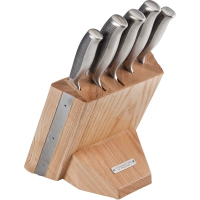 Afbeelding van Diamant Sabatier Messenblok Riyouri Hout 6 Delig