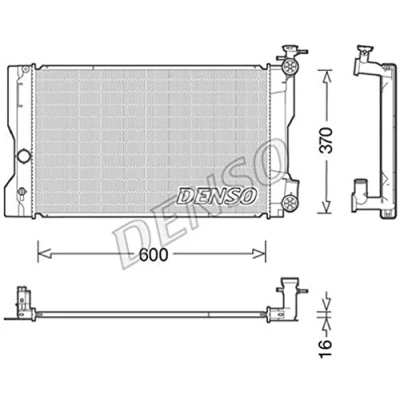 Afbeelding van DENSO DRM50091 Radiateur 600 394 16