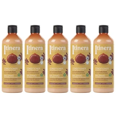 Afbeelding van ITINERA Conditioner voor beschadigd haar met kastanje uit de Toscaanse heuvels, 96% natuurlijke ingrediënten, 370 ml (5 stuks)