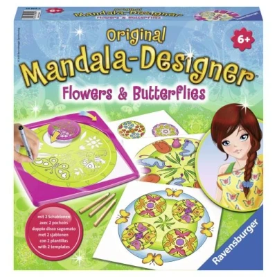 Image de Pochoir Flowers &amp; Butterflies Ravensburger 2 en 1