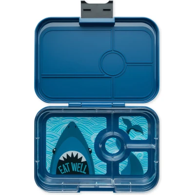 Afbeelding van Yumbox Tapas XL Bentobox 4 vakken 24x17,5x4,5cm Monte Carlo Blue/Shark Tray