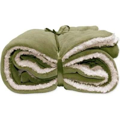 Afbeelding van Unique Living Fleece Plaid Lars Tea Green 150x200