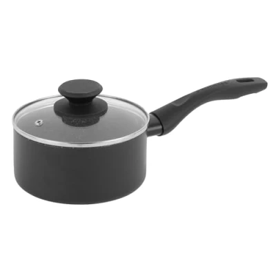 Afbeelding van Progress BW12909EU7 Marble Ceramic 2,5 l pan met deksel van gehard glas 20 cm kookpan antiaanbaklaag, geschikt voor inductie, licht geperst aluminium, zachte handgreep