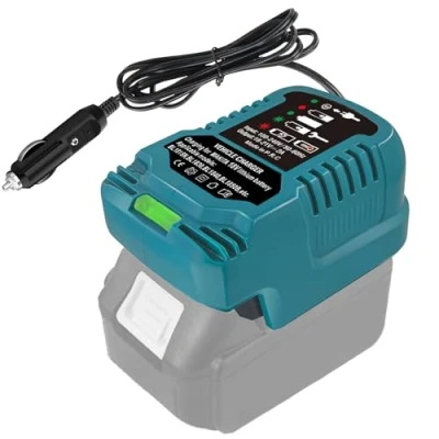 Afbeelding van TPDL Makita 18 V autolader met led display, vervangende compatibel BL1860 BL1850 BL1840 BL1830 BL1815