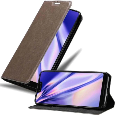 Afbeelding van Cadorabo Hoesje geschikt voor Google PIXEL 3 XL in KOFFIE BRUIN Beschermhoes met magnetische sluiting, standfunctie en kaartvakje Book Case Cover Etui