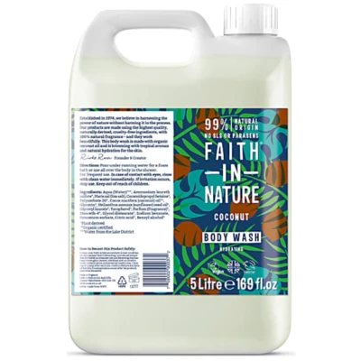 Afbeelding van Faith In Nature Coconut Bodywash Navulverpakking 5LT