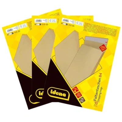 Afbeelding van Idena 11093 3 DIN B4 verzendenveloppen 30 stuks enveloppen met 4 cm klep zonder venster FSC gerecycled papier 140 g/m² bruin