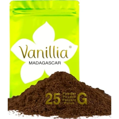 Image de Poudre de Vanille Bourbon 25g, Grand Cru Madagascar, 100% Gousses en Poudre, FreshZIP Vanillia