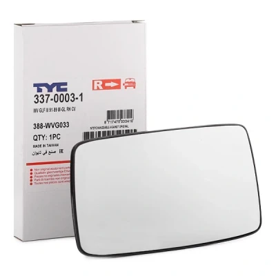 Afbeelding van TYC 337 0003 1 Spiegelglas rechts VOLKSWAGEN: GOLF 3, SEAT: Ibiza 2