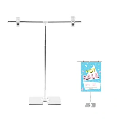 Afbeelding van fuxunamz Posterhouder voor reclamepresentatie vloer kleine display van roestvrij staal, verstelbare standaard A3 A4, informatieve weergave bruiloften, beurzen, detailhandel, menu&#039;s
