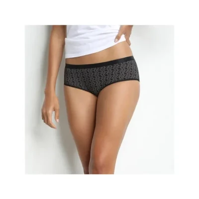 Afbeelding van DIM Les Pockets katoenen kleuren en motieven, 3 boxershorts voor dames (3 stuks), Zwart Logo Pack
