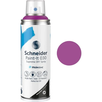 Afbeelding van Schneider spuitbus verf Paint it 030 DIY spuitverf acrylverf 200ml paars S ML03050143