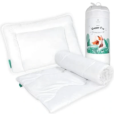 Afbeelding van Dekbed, zachte microvezel, wasbaar, het hele jaar, anti allergisch voor mensen met een allergie, doorgestikt dekbed (dekbed 100 x 135 cm en 40 60 cm)