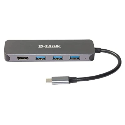 Afbeelding van D Link DUB 2333 USB C (USB 3.2 Gen 2) multiport hub 5 poorten Antraciet