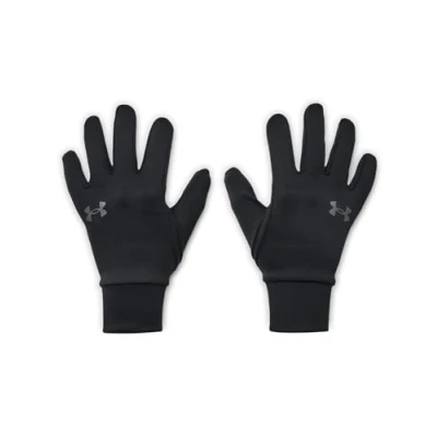 Afbeelding van Under Armour Boys&#039; Storm Liner Gloves, Black (001)/Pitch Gray, Youth Medium, zwart (001)/lichtgrijs, Jeugd (001)/lichtgrijs.