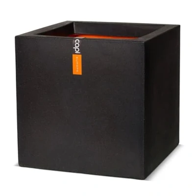 Afbeelding van Plantenbak Urban Smooth vierkant 50x50x50 cm zwart KBL904