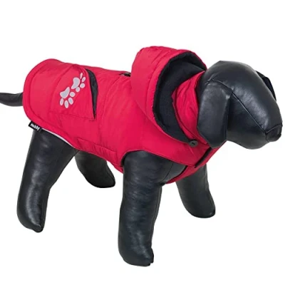Afbeelding van Nobby Hondenjas Rood Marisha 20 cm Reflecterend Windafstotend Waterafstotend Klittenband Winter Capuchon Hondenkleding
