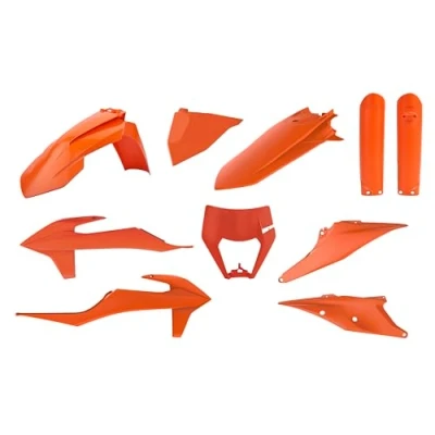 Afbeelding van Polisport 10 Delige Plastickit KTM EXC150 EXC250 EXC300 EXC F250 F350 F450 F500 2020 2021 Oranje