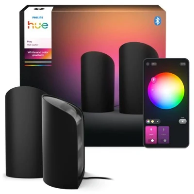 Image de Philips Hue Lampe Murale Play Wall Washer Noir 2 Pièces