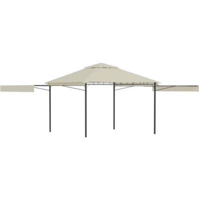 Afbeelding van Prieel met uitschuifbare daken 180 g/m² 3x3x2,75 m crème