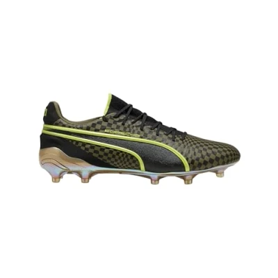 Afbeelding van KING ULTIMATE x PORSCHE FG/AG unisex voetbalschoenen, Zwart/Goud, Maat 45 PUMA
