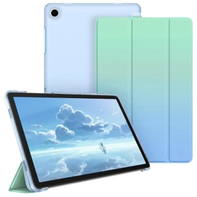 Afbeelding van Fintie Ultradunne beschermhoes voor Samsung Galaxy Tab A9 Plus 11 inch 2023, doorschijnende achterkant met automatische slaap /waakfunctie, kleurverloop