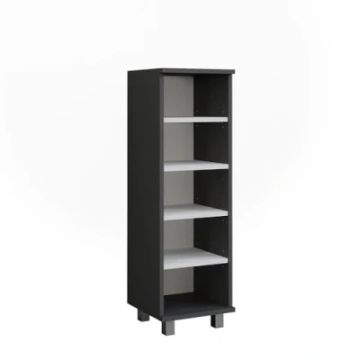 Afbeelding van Vicco IliasMidikast 30.2 x 95 cm met 5 open vakken Antraciet/wit